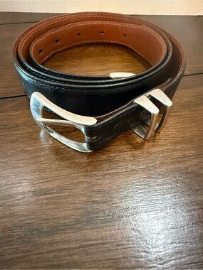 Men’s Tom Taylor Randle Moore Sterling Silver Leather Belt Size 40
